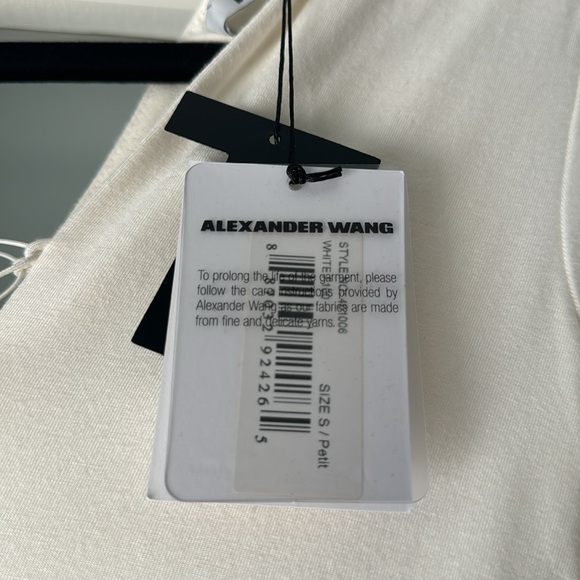 Alexander T Wang white plunging lace up front & back bodysuit - Picture 4 of 14